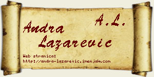 Andra Lazarević vizit kartica